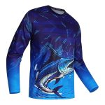 Mens Fishing Shirt Long Sleeve, Fishing Jerseys Fish Tshirts - Breathable, Cooling, Light-Weight