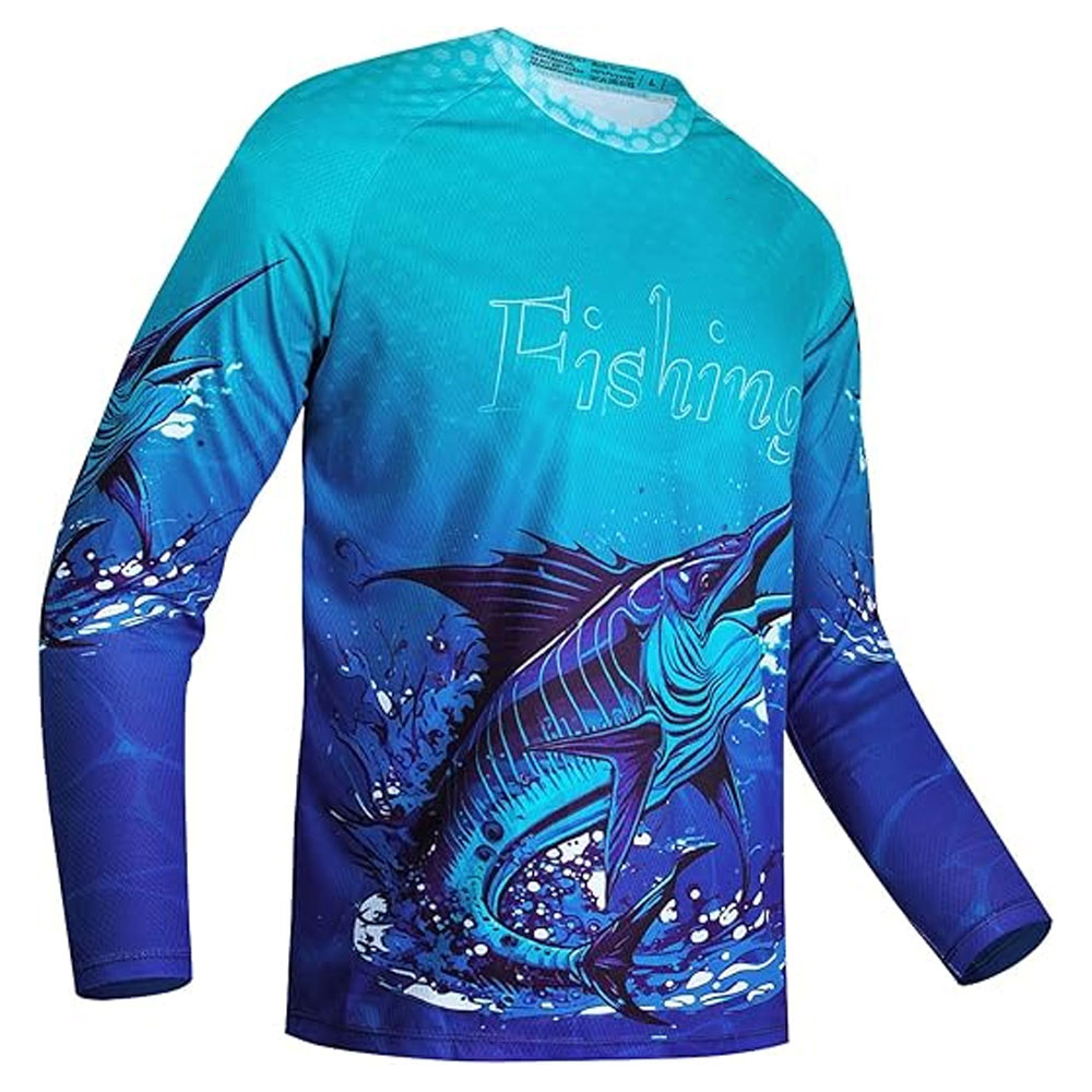 02-12-1.jpg Mens Fishing Shirt Long Sleeve, Fishing Jerseys Fish Tshirts - Breathable, Cooling, Light-Weight - Image 1