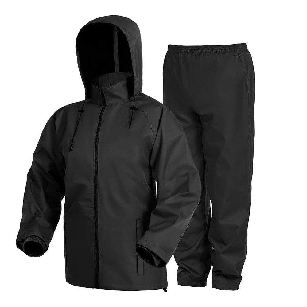 02-6-1.jpg Rain Suit, Waterproof Breathable Lightweight 2 Pieces Rainwear - Image 1