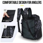 Fishing Backpack with Rod Holders Tackle Box, 42L Large Water-resistant Fishing Tackle Bag Store Fishing Gear - Image 2