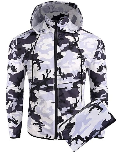 Men's Packable Rain Jacket Lightweight