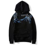Blue Embroidered Hoodie