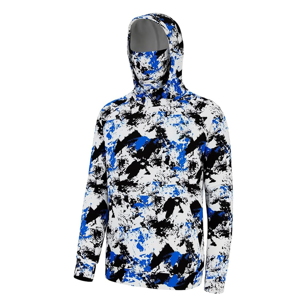 09-12.jpg Men’s Fishing Fleece Hoodie with Neck Gaiter Water Resistant Performance Hunting - Image 1