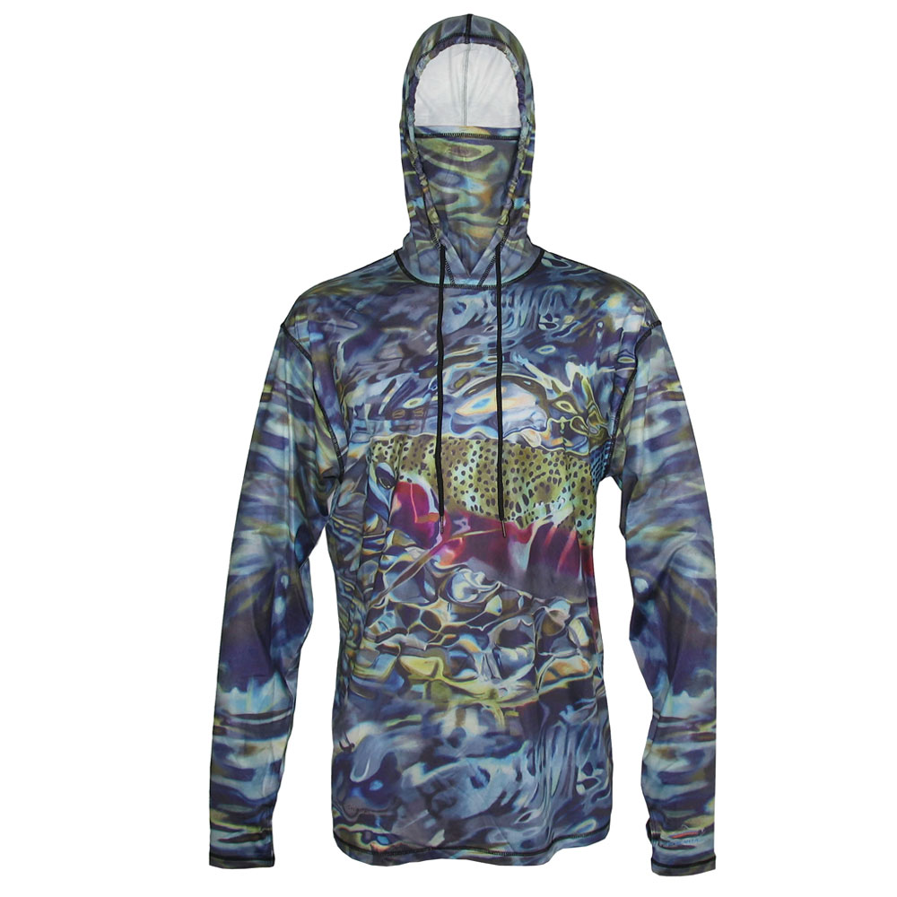 09-3.jpg Rainbow Trout Graphic Hoodie Fly Fishing Apparel - Image 1