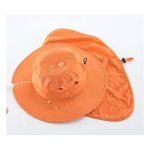 Quick Dry UV Protection Cap Womens Wide Brim Fishing Hat Neck Flap - Image 2