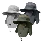 3 Pack Mens Outdoor Wide Brim Fishing Hat,UPF 50+ Sun Protection